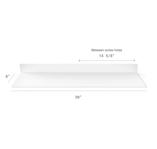 Linear Floating Shelf (30-inch X 8-inch White)