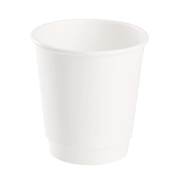 10 oz Double Wall Insulated Coffee Cup [500 Count] White Paper Hot Cup (10 OZ / Insulated - White)