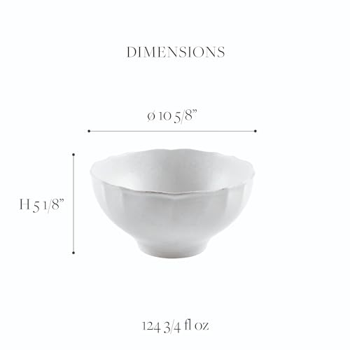 Ceramic Stoneware 10" x 5" (Impressions White / 125 oz. Bowl)