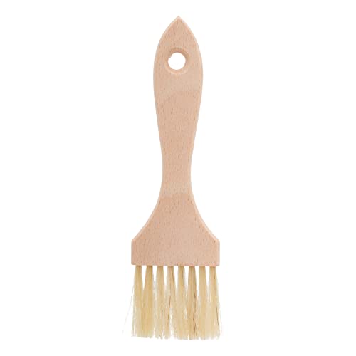 Natural Horsehair Flat Pastry Brush with Untreated Beechwood Handle (Single Unit)