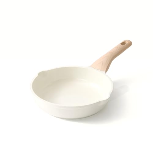 Ceramic Non Stick Frying Pans Skillet (White Ceramic / 8 Inch)