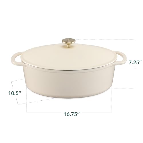Oval 7.5 Quart Enamel Cast (Vanilla Buttercream / 7.5qt Oval)