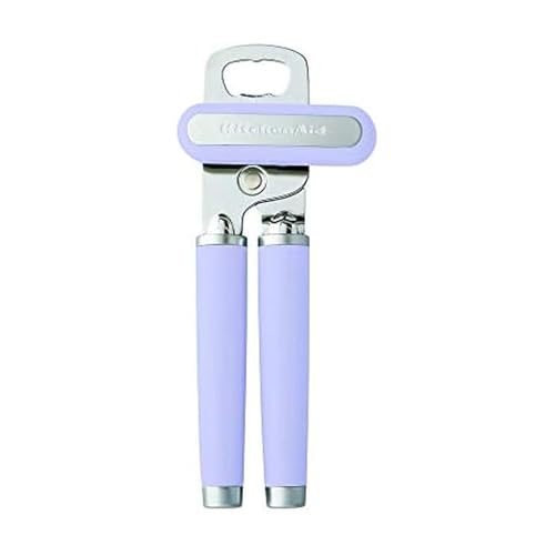 Classic Multifunction Can Opener and Bottle Opener Easy to Use (Lavendar/Cream / 8.34-Inch)