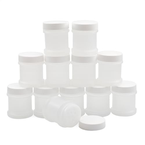 Mini Plastic Spice Jars w (White Lids)