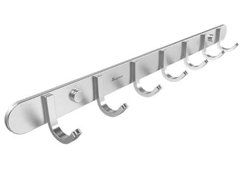 Towel Hook Rack Brushed Nickel 17 (7 hooks)