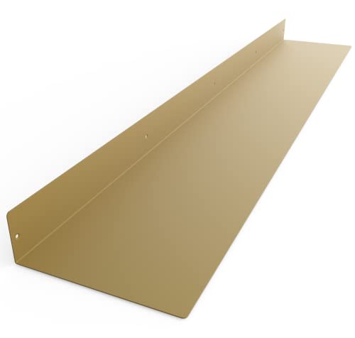 Linear Floating Shelf (48-inch X 8-inch Powder Coated Gold)