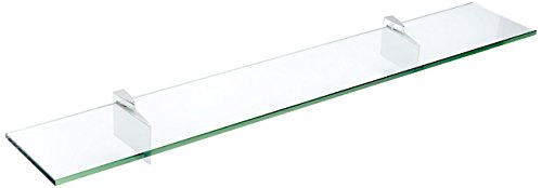 10" x 36" Chrome Raven Glass Shelf