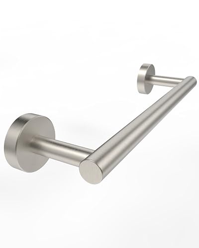 12 Inches Brushed Towel Bar for Bathroom Kitchen Hand Towel Holder Dish Cloths Hanger SUS304 Stainless Steel RUSTPROOF Wall Mount (Brushed Grey / 10 inch(Center to Center))