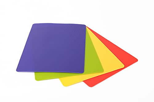 Heavy Duty Grippmat Flexible Cutting Board Set of Four 8 x 11 inches (8 x 11 inches / Blue, Green, Yellow and Red)