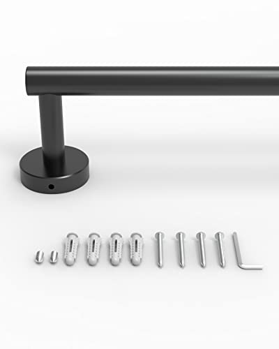 12 Inches Matte Black Towel Bar for Bathroom Kitchen Hand Towel Holder Dish Cloths Hanger SUS304 Stainless Steel RUSTPROOF Wall Mount (Matte Black / 10 inch(Center to Center))