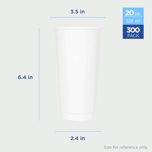 C KIC520W 20 oz. Insulated Paper Hot Cups (24 OZ / Insulated - White)