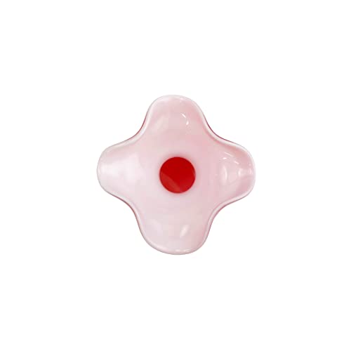 Hibiscus Glass Red Small Fluted Vase (Small / Red)
