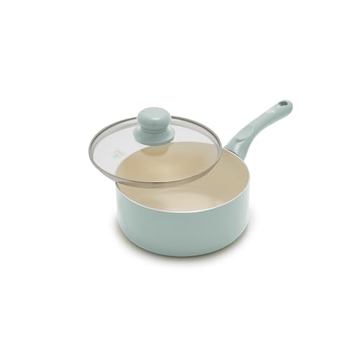 2QT Ceramic Nonstick Saucepan with Lid (2 Quarts / Turquoise 2.0)