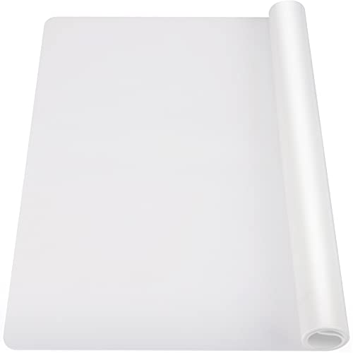 25.6x17.7in 2mm Silicone Mats for Kitchen Counter (Translucent / 25.6"L x 17.5"W)