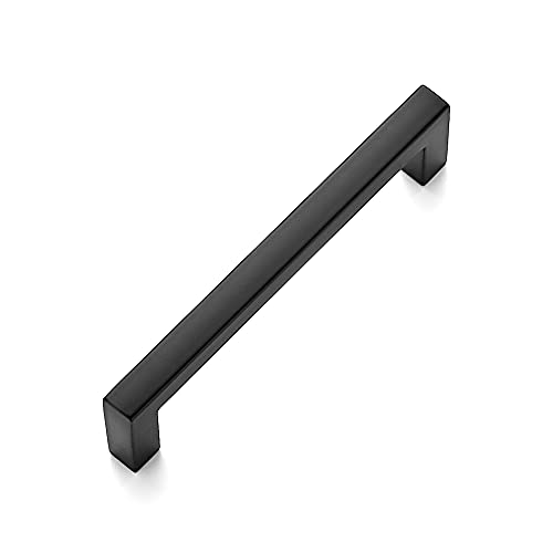 Matte Black Cabinet Handles Solid Cabinet Pulls 3 (Black / Flat Black 3-3/4'' Hole Center)