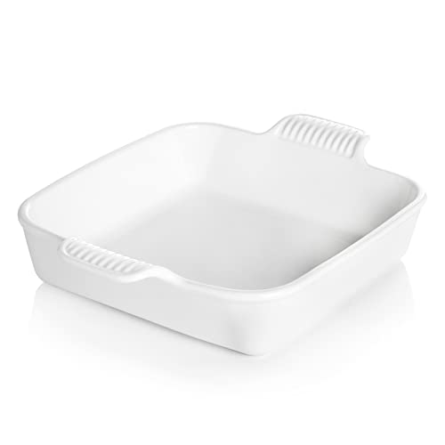 Sweejar Ceramic Baking Dish (White / Square 9IN)