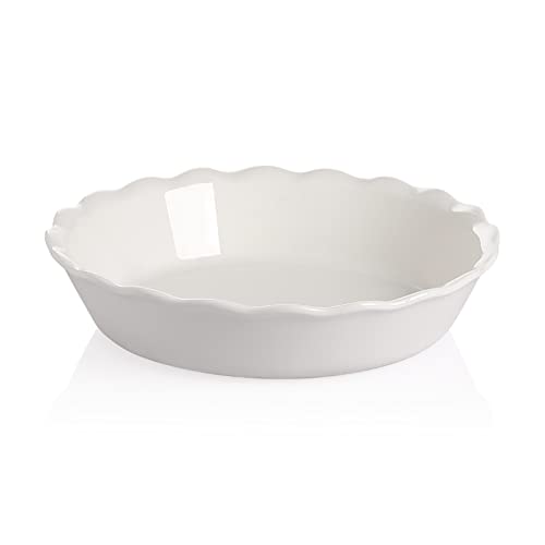 Sweejar Ceramic Pie Pan (White)