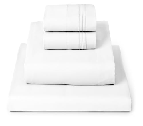 Iconic 4 Piece (1102 White / Cal King - EXTRA DEEP pocket)