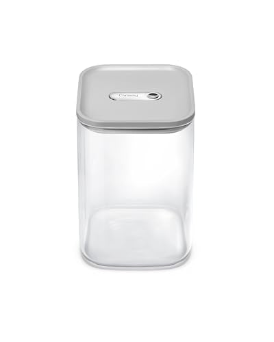 4 qt Glass Airtight Food Storage Container with Lid (Gray / 4qt Container)