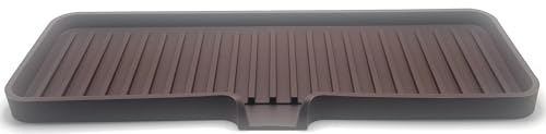 Silicone Soap Dish Tray and Sponge Holder with Drain Chute