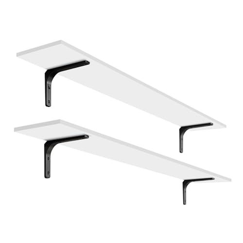 Long Wall Shelves (White / 55.1 Inch)