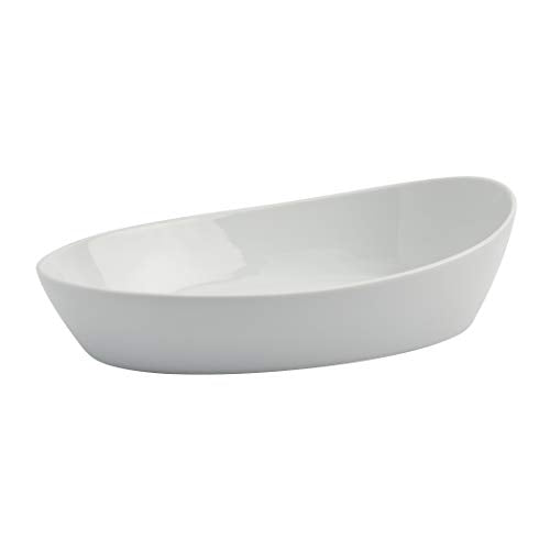 Denmark White Porcelain Chip Resistant Scratch Resistant Commercial Grade Serveware (3 PC OVAL SERVING BOWL)