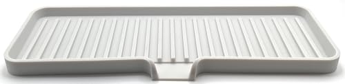 Silicone Soap Dish Tray and Sponge Holder with Drain Chute