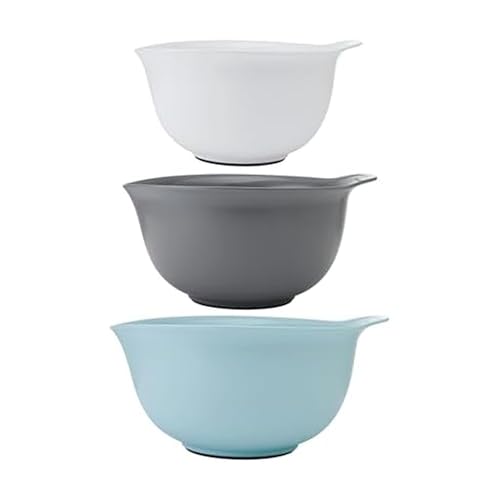 Universal Nesting Plastic Mixing Bowls (Mineral Water/White/Gray / Set of 3)
