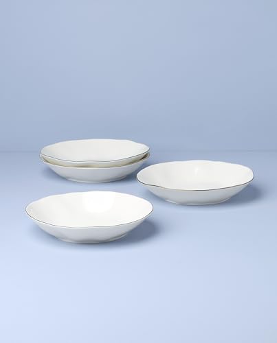 Blue Bay White Porcelain Pasta Bowl Set for 4 (Pasta Bowls, White, Set of 4)