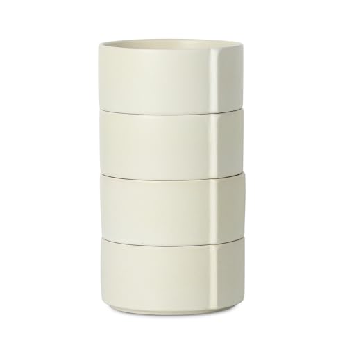 Bao 4 Piece Bowl Set Stoneware (Beige / 4-Piece - Cereal Bowl)
