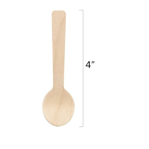 1000 Pcs mini wooden spoons 4 (4-inch length)
