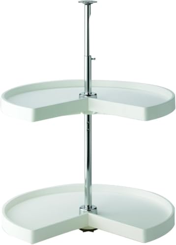 KV Lazy Susan Kidney Shaped 2 Polymer Shelves 24"