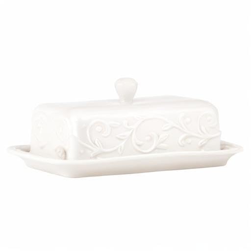 Opal Innocence Carved Butter Dish (1.20 LB / Covered Butter Dish)