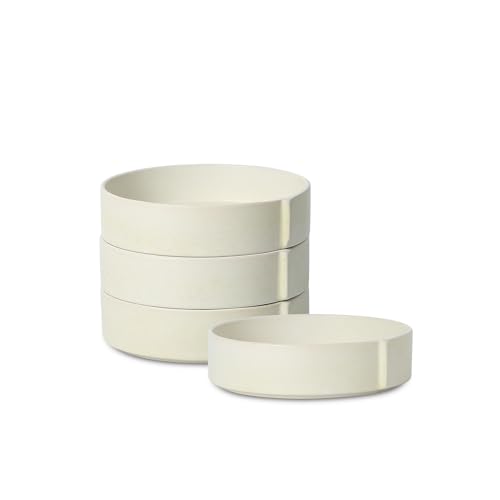 Bao 4 Piece Pasta Bowl Set Stoneware (Beige / 4-Piece - Pasta Bowl)