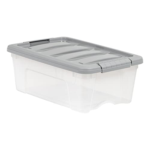 Plastic Storage Containers with Secure Latching Lids (12 Qt. - 6 Pack)