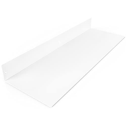 Made in USA Linear Floating Shelf (24-inch X 8-inch Powder Coated White)