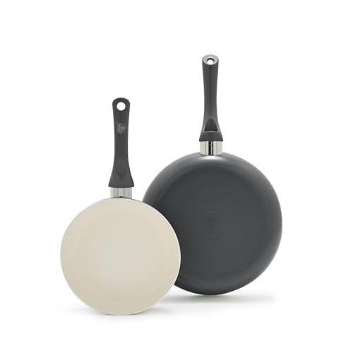 2 Piece 8" & 10" (8" and 10" Frying Pan Skillet Set / Graphite Black)
