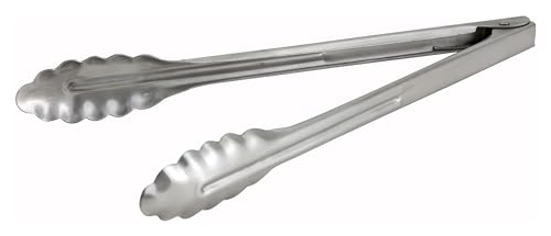 Coiled Spring Extra Heavyweight Stainless Steel Utility Tong (12-Inch / Extra Heavy-Duty)