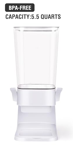 Cereal Dispenser Countertop 2pcs (White & 2pcs)