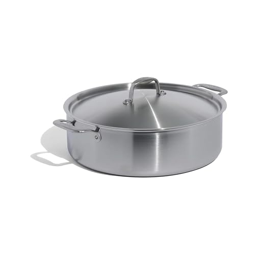 Cookware 10 Quart Stainless Steel Rondeau Pot w (10 Quarts)