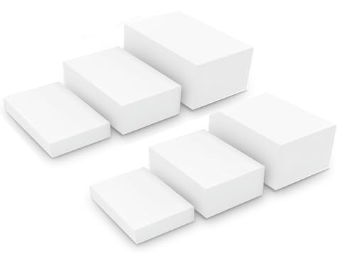 6 Pack White Buffet Food Risers