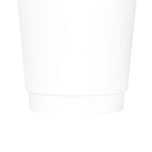 8 oz Double Wall Insulated Coffee Cup [500 Count] White Disposable Paper Hot Cup (8 OZ / Insulated - White)