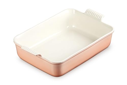 Stoneware Deep Rectangular Lasagna Dish (Peche)