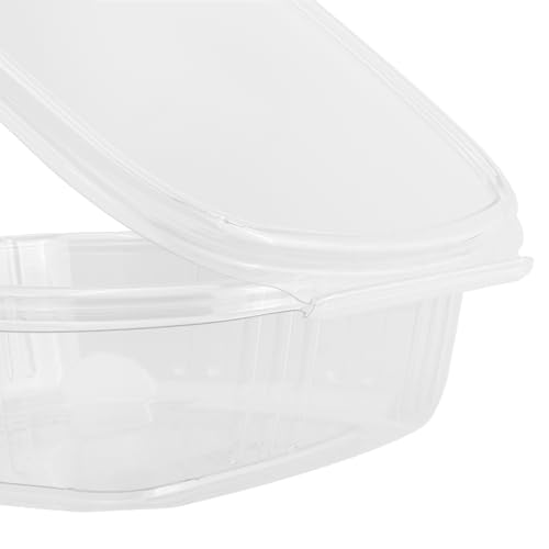 24oz 200 ct PET Clamshell Square Deli Containers (200 Count)