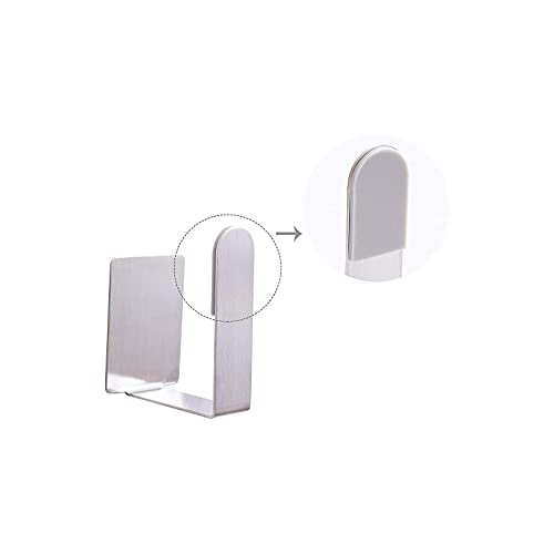 Pot Lid Holder Stainless Steel Wall Mounted 3M Self Adhesive Pan Cover Racks (Silver)