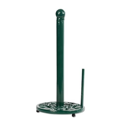 Green Cast Iron Paper Towel Holder for Kitchen Countertop (Green-pumpkin)