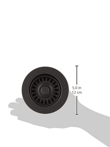 190-9265 - 3-1/2 Inch Matte Black Kitchen Sink Basket Strainer, Durable Food Catcher Stopper for Metal Kitchen Sink, Ideal for Filtering Waste and Preventing Clogs (3.5 Inch - Matte Black)
