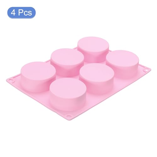 4pcs Silicone Muffins Pan (Pink)
