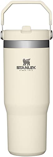 IceFlow Flip Straw Tumbler with Handle 30 oz (Cream / 30 Ounces)
