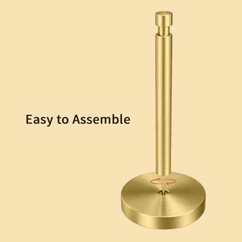 3.9lbs Heavy Duty Paper Towel Holder Countertop Weighted Base Gold